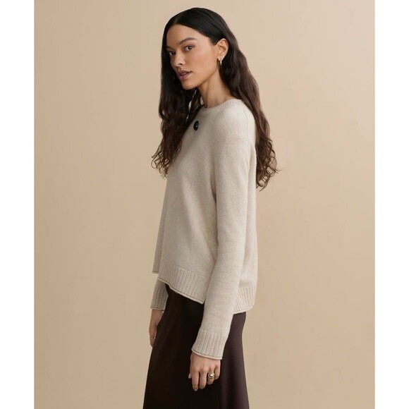 Jenni Kayne Everyday Sweater  Size XXL Beige Wool Blend Knit Sweater - Picture 3 of 12